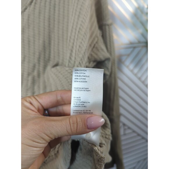 Free People We the Free Women's Magic Thermal Golden Olive Size Large - Picture 7 of 8